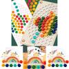 Rainbow Clip Beads Puzzle Game For Kids Educational Family Fun Wooden Toy
