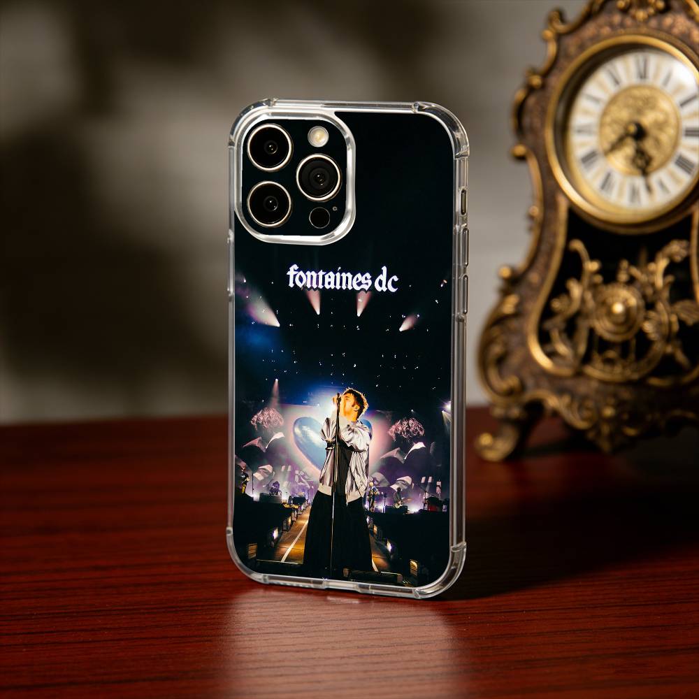 F-Fontaines DC R-Romance Phone Case For iPhone 17 16 15 14 13 12 11 Mini Pro Max Plus Transparent Cover iPhone16e