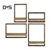 2/4Pcs Wooden Floating Shelf Storage Racks Smooth Edge Burr Free Simple Installation Wall Storage Shelves Display Shelf Set