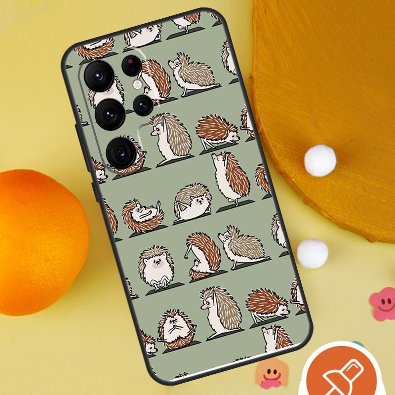 

Animal Hedgehog Phone Case For Samsung Galaxy S25 Ultra S23 S22 S21 Ultra S9 S10 S20 Plus S24 FE Funda Cover Galaxy S25