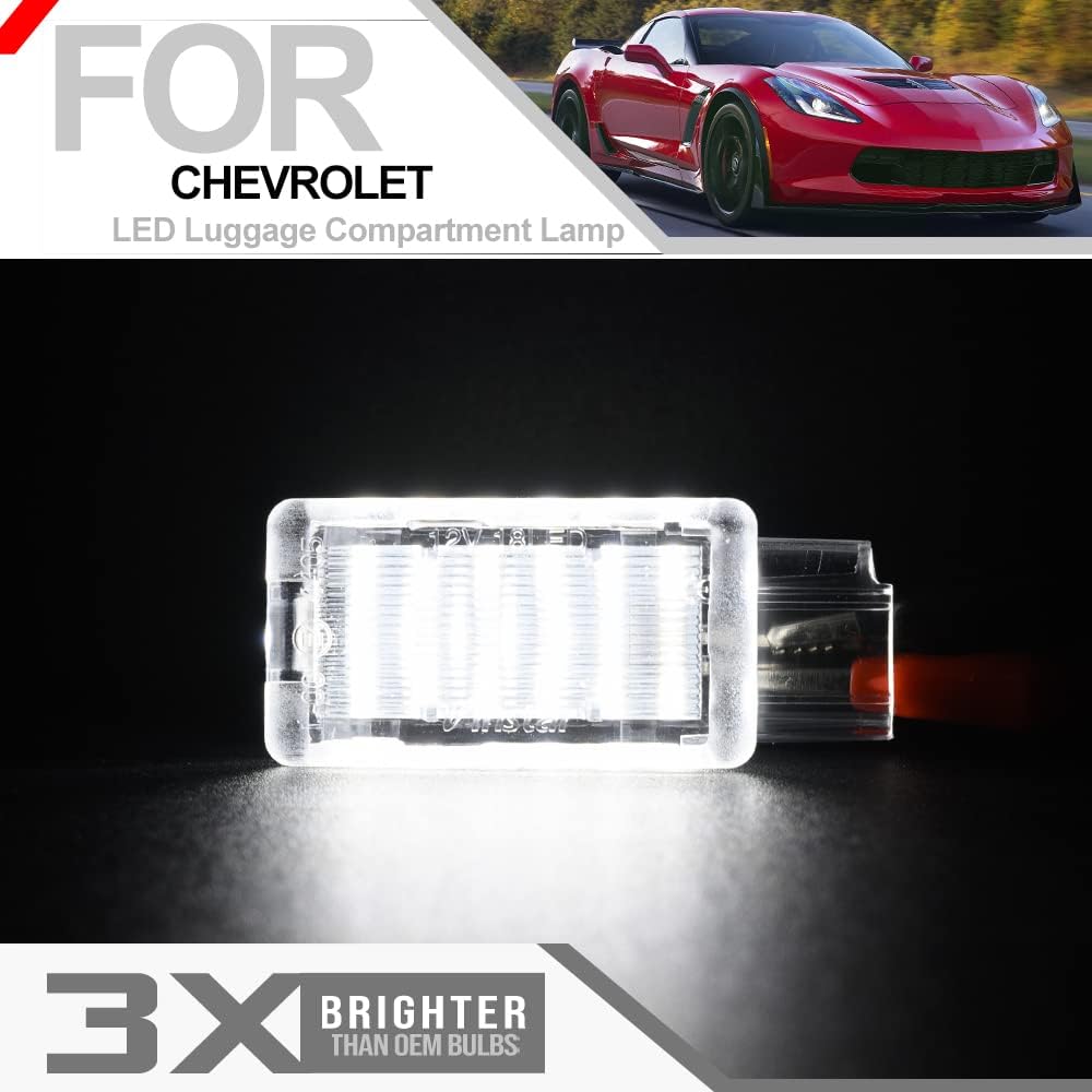 LED Trunk Area Luggage Liftgate Light Lamp OE-Fit White LED Trunk Cargo Light Assembly Replacement for Chevy Camaro Corvette Cruze Equinox for