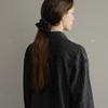 ROH SEOUL Klassisches Scrunchie Grauer Streifen
