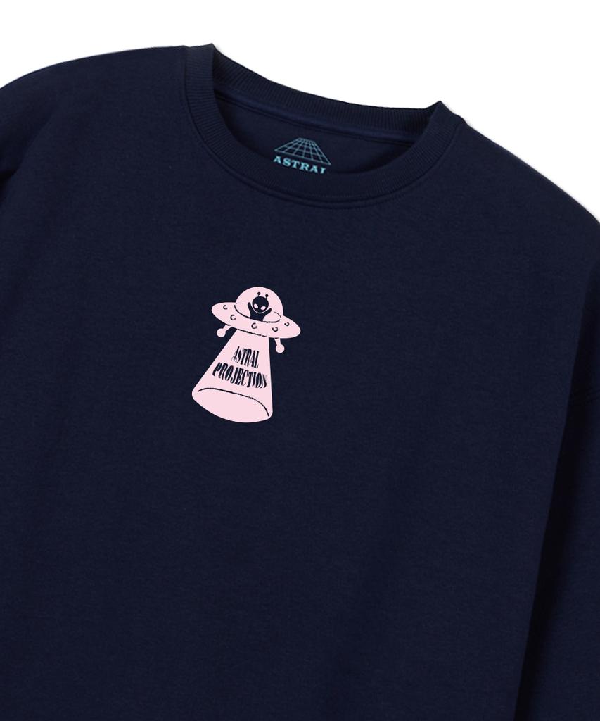 ASTRAL PROJECTION Alien Loose Fit Sweatshirt_Navy