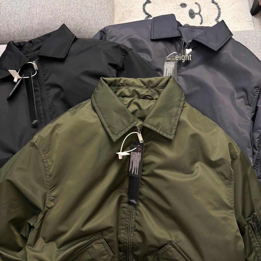 Japanischer Stil Vintage Pilot Baseballjacke: Herren Arbeitsmantel mit Kragen für Herbst/Winter