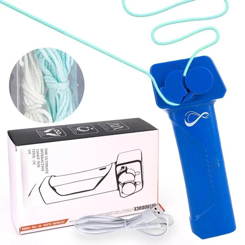 String Toy Glow In The Dark, USB Electric String Rope Fidget Toys, Handheld String Cool Toy,  Gifts for Kids Adults