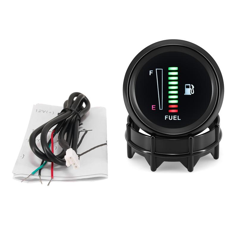 2" 52mm Car Motorcycle Fuel Gauge LED Fuel Level Moto Meter 240-33ohm 0-190ohm Gauge Oil Press Hours Water Temp Voltage