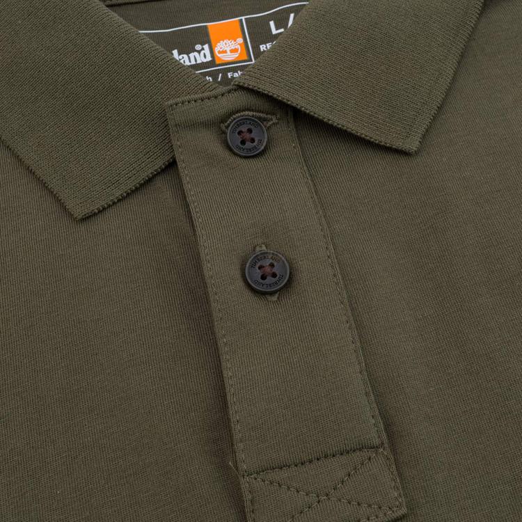 Timberland Outdoor Casual Loose Breathable Short Sleeve Polo Shirt Men Polo Shirts Army-Green A63YQ-A58