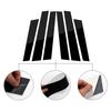For 2007-2011 Honda CRV Window Pillar Posts Cover Door Trim Kit Piano Black 6Pcs