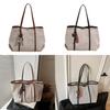 Simple Pu Spliced Bag With Double Shoulder Straps For Office And Shopping