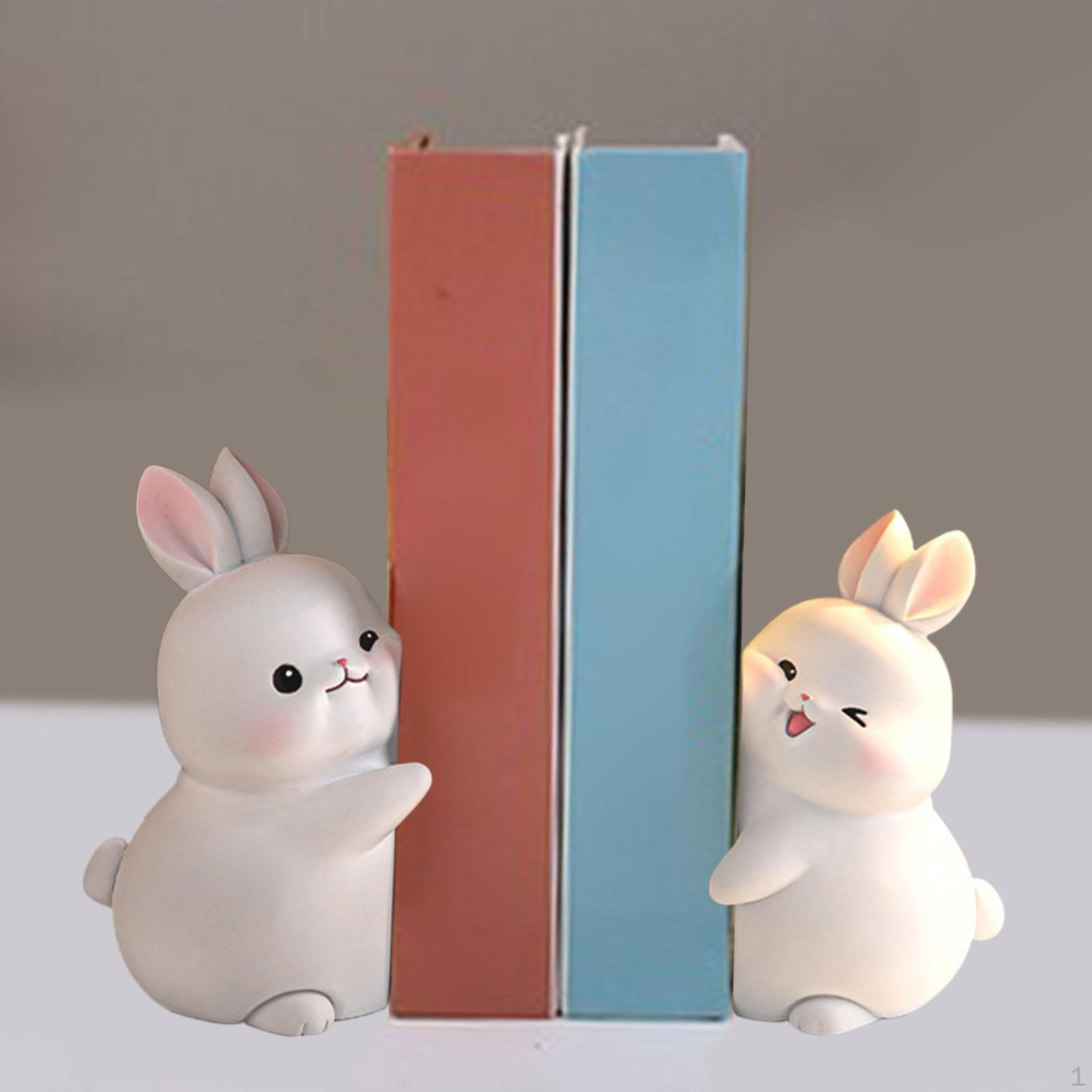 Lovely Bookend Resin Figurines Book Stand Holder Organizer Support Modern Decorative Bookends