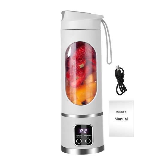 

Portable Personal Blender with 450ml Cup Dual-Speed Electric Juicer for Smoothies Milkshakes Rechargeable 3.7V белый