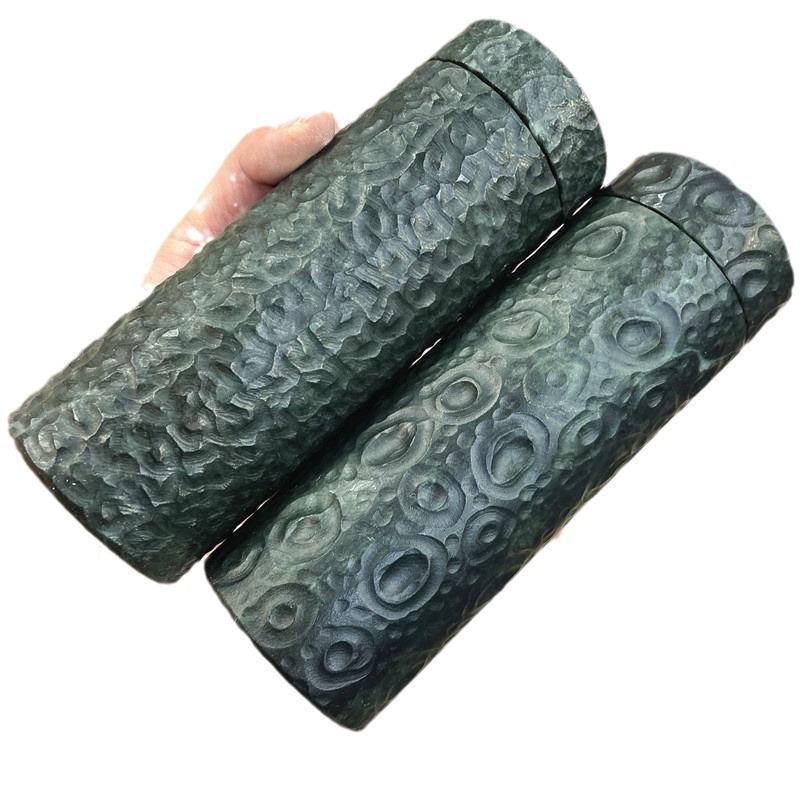 Tibetan Jade Medicine Stone Teacup Set with Volcanic Ink Jade Cup