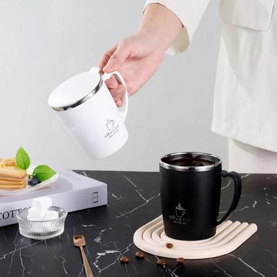 350ml Termosmugg 304 Rostfritt Stål Kaffekopp Med Handtag Läckagesäker Vakuumflaska Isolerad Mugg Bärbar Termisk Vattenflaska