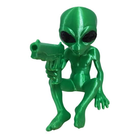 3D Printed Alien Figurine Toy Realistic Articulated Alien Model Stress-relief Fidget Figurine Dynamic Pose Alien Model