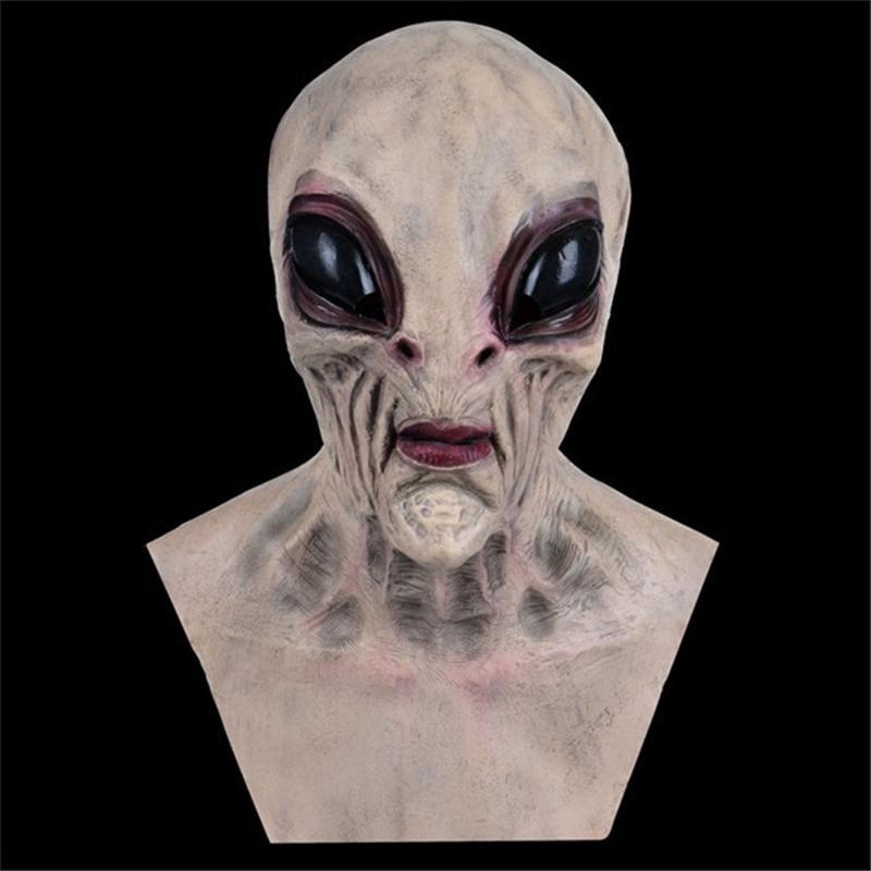 ET Cosplay Costume Halloween Party Saucer Man 3D Full Face Mask for Adults