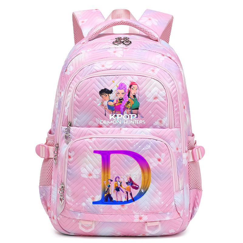 Kinder Mädchen Kpop Rumi Zoey Mira Buchstaben Aufdruck Student Schultasche Wasserdichter Rucksack