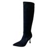 F868-1 Over-knee Boots Women's 2025 Autumn and Winter New Suede Pointed Thin Heel High Heel Folded Pile Boots Women's Boots