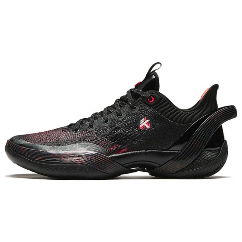 Anta Three point Rain1.0 Hidden Flame, Ice And Fire Cushioning And Breathable Low top Basketball Shoes Men's Black Sneakers 912341102-1