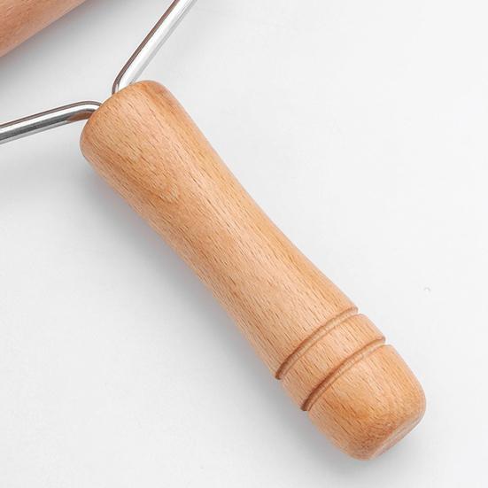 Wood Rolling Pin Non-Stick Dough Roller for Pizza Pastry Ergonomic Mini Dough Rolling Pin Easy-Clean Essential Baking Tool for Home Kitchen
