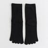 Woman Girls Five Finger Short Socks Solid Color Breathable Soft Elastic Harajuku Socks with Toes Cotton Knitted Mid Tube Socks