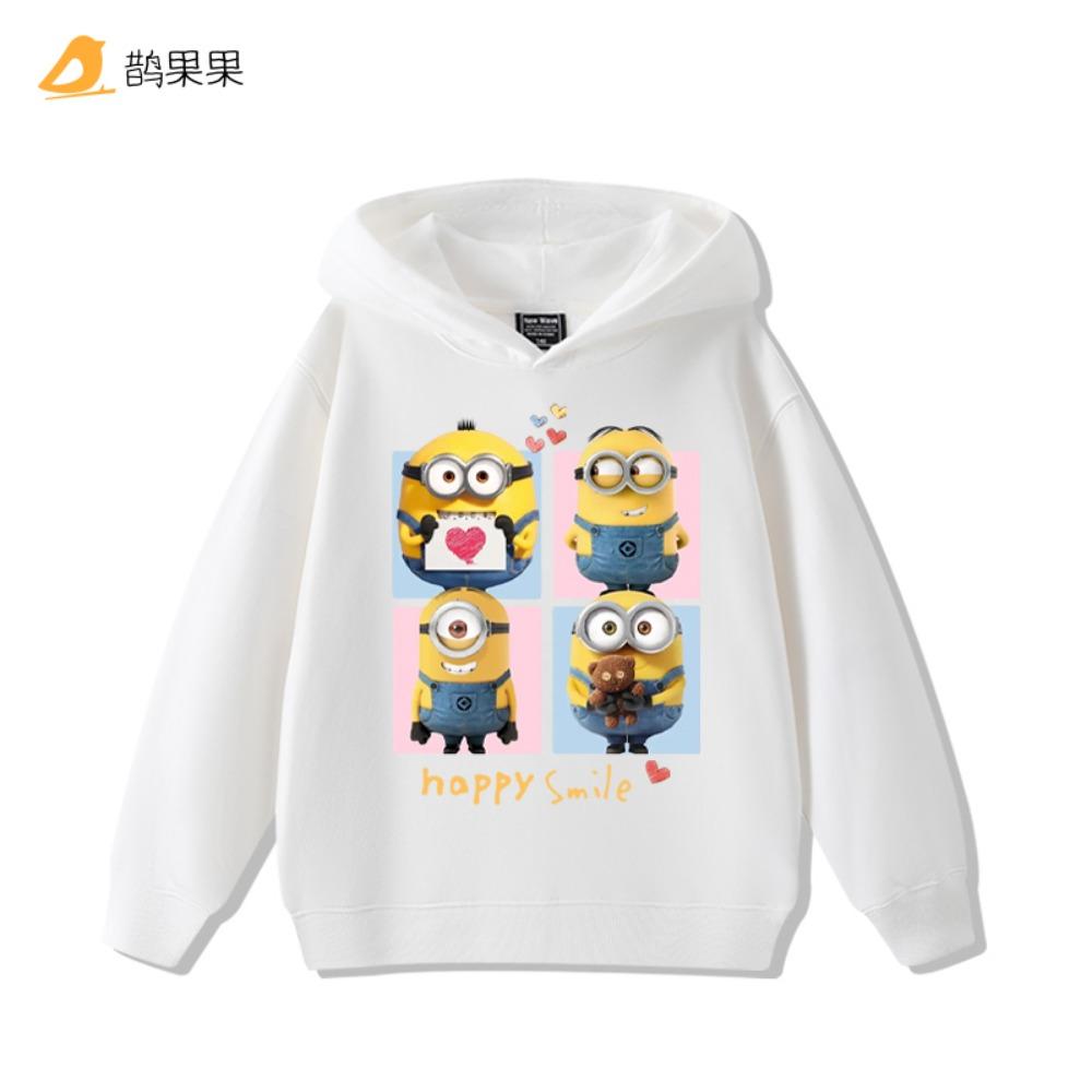 Minion Double-Sided Printed Children's Sweatshirt - Fall/Winter Boys' and Girls' Outdoor Loose Comfortable Hooded Top