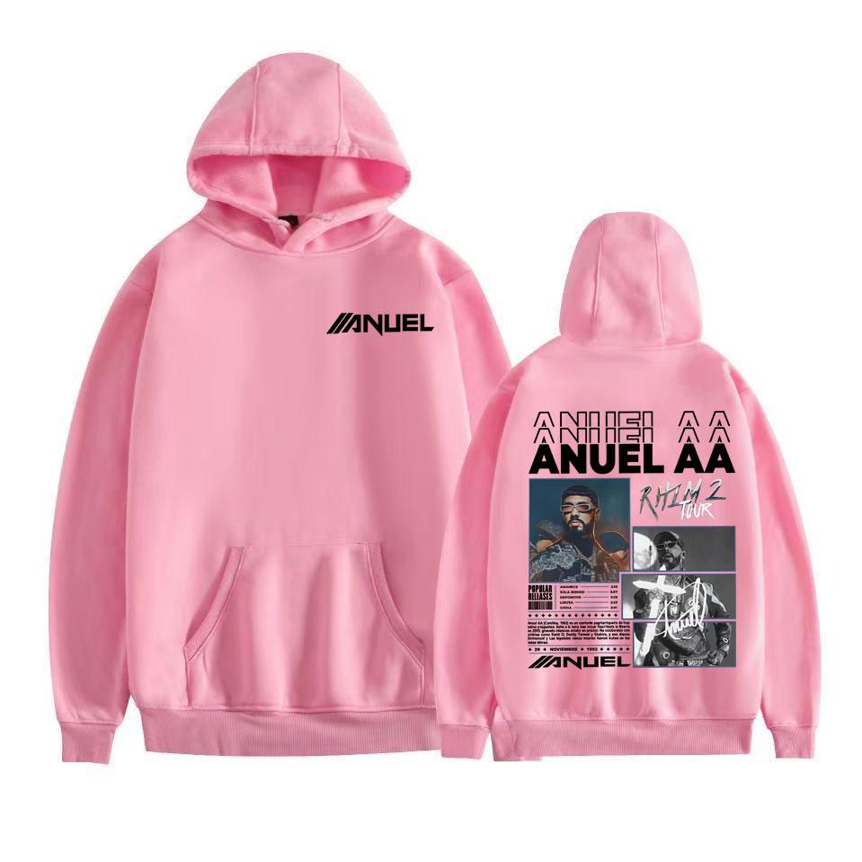 Rapper Anuel AA Rhlm 2 Album 2025 Cover Hoodies Herren Lässige Hochwertige Fleece-Sweatshirts Harajuku Streetwear Vintage Hoodie