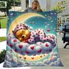 1 Stück Winnie Puuh Druckdecke - Weiche Ganzjahresdecke für Wohnzimmer, Schlafzimmer, Personalisierbares Geschenk mit entzückendem Cartoon-Design