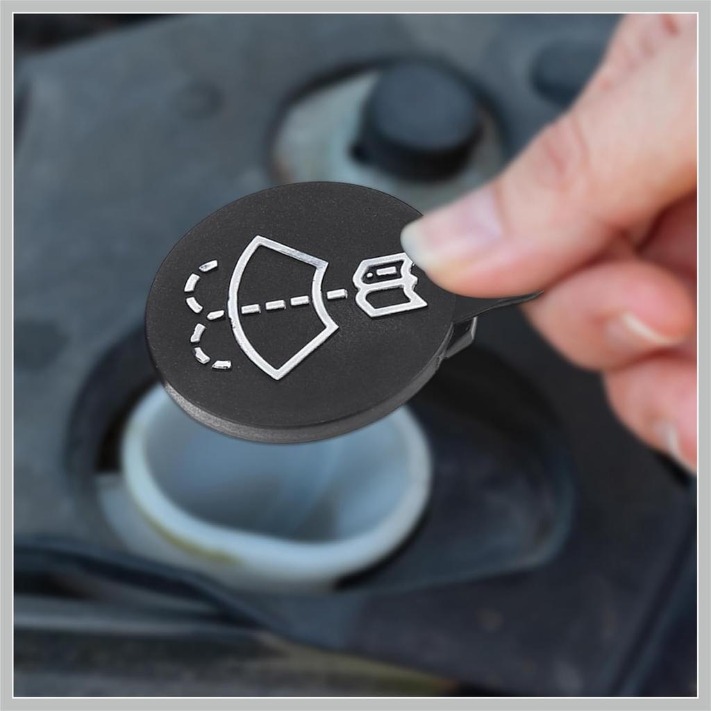 Windshield Washer Fluid Reservoir Bottle Tank Cap Fit for Malibu Sonic Corvette - Pack of 4 Black Replacement Car Parts