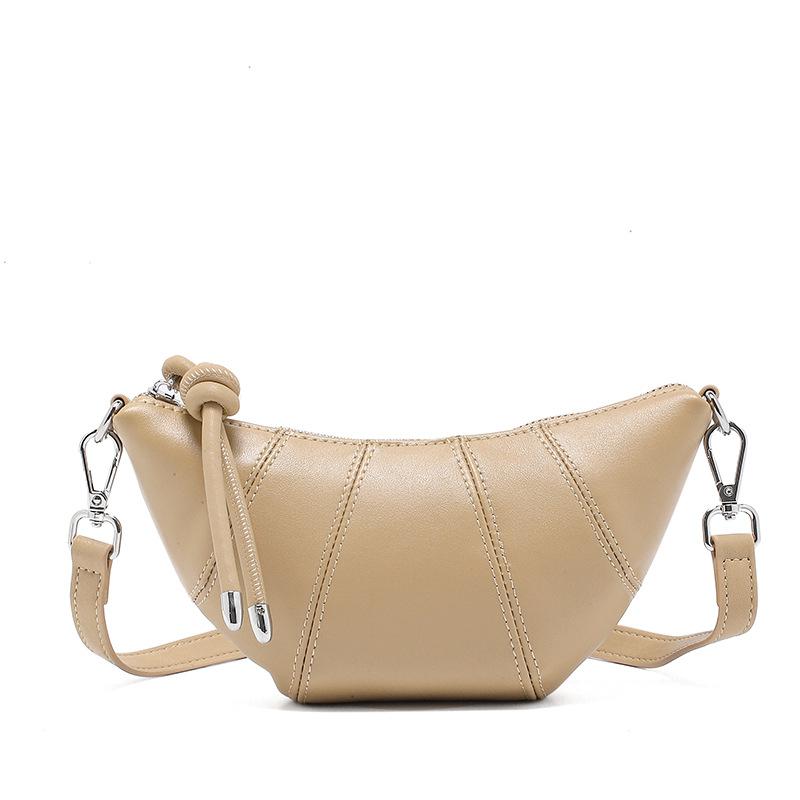 Fashionable Women's Bag Shoulder Bag New Genuine Leather Women's Bag Croissant Fashionable Versatile High End Crossbody Bag Women