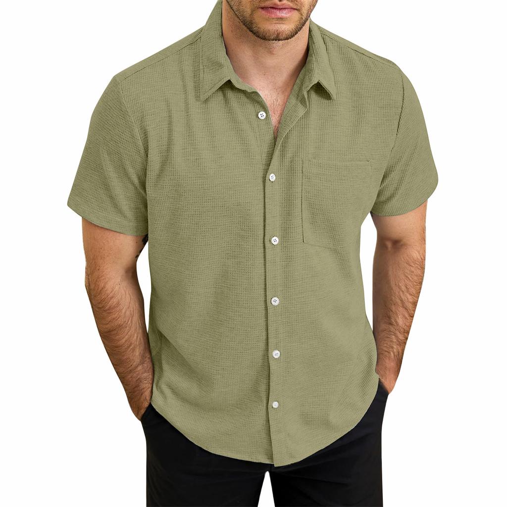 Hawaiian Shirt For Men, Men's Vintage Button Down Bowling Shirts Short Sleeve Summer Beach Shirt