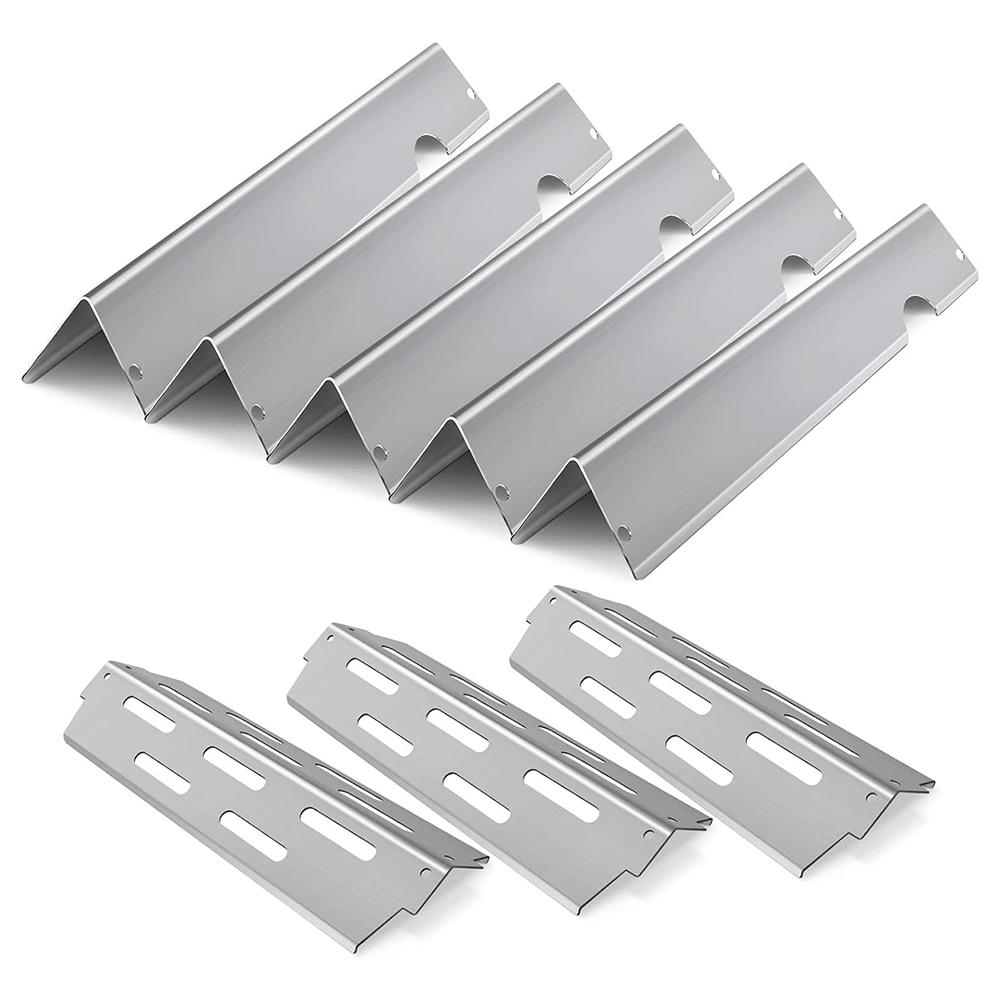 Stainless Steel For Flavorizer Bar Heat Reflector Compatible with For Weber For Genesis II Series Grills 8 Pieces