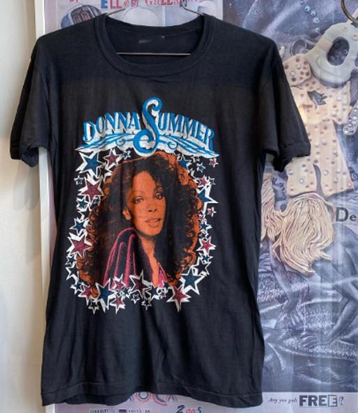 Vintage Donna Summer Queen Of Disco Baumwoll-T-Shirt Volle Größe Bl2.1332