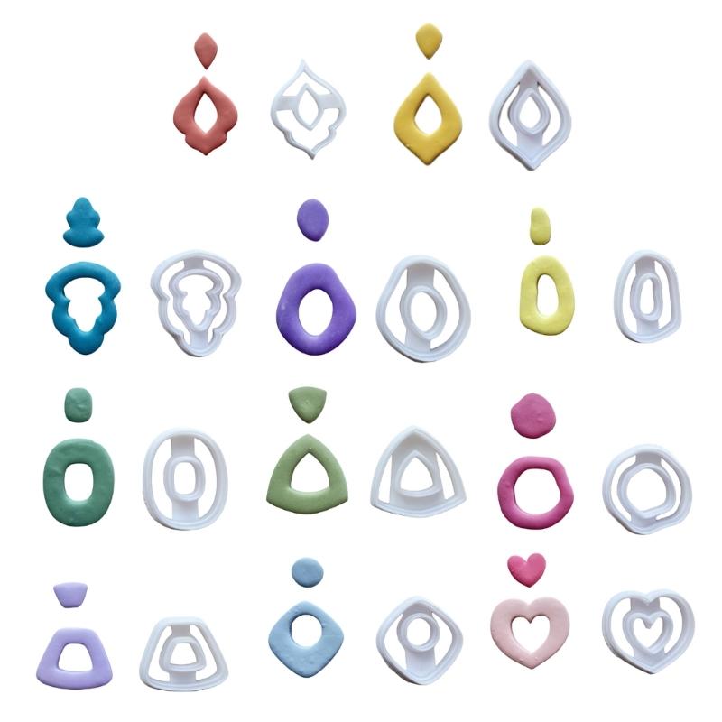 

11pcs Clay Cutter Kits for Earrings Handmade Geometric Ear Pendant Molds Jewelry Making Supplies for Craft Lover 1