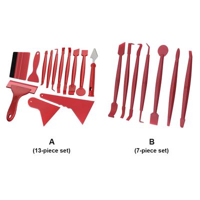 Herramienta de Decoración para Vinilo de Coche, Envoltura, Adhesivo para Parabrisas de Ventana de Vehículo, Set de Espátulas Portátiles 13 Piezas/set, Empaque en Caja