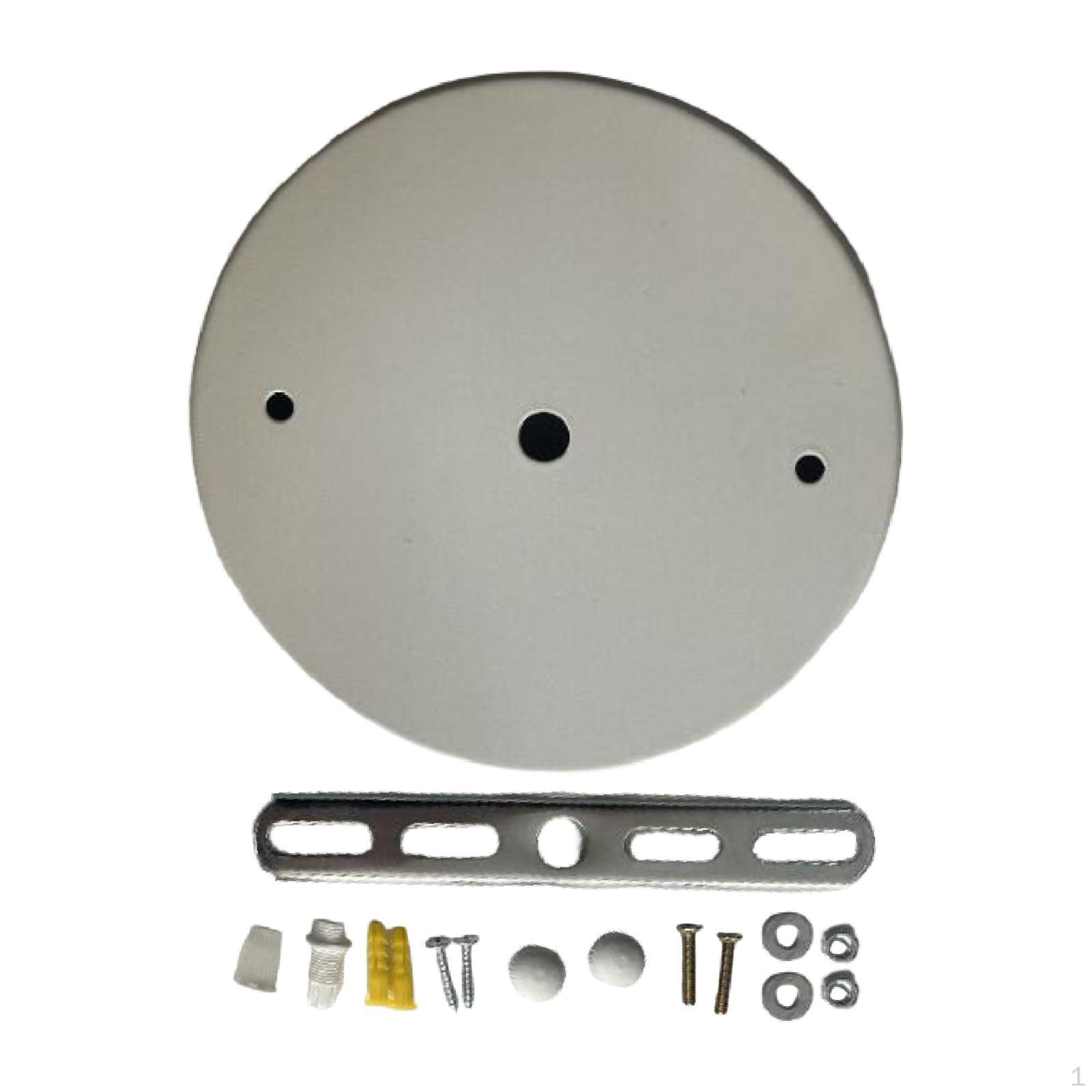 

Комплект навеса Люстра Потолочная пластина с крепежом Ретро стиль для подвесной лампы Железо White Dia 12cm