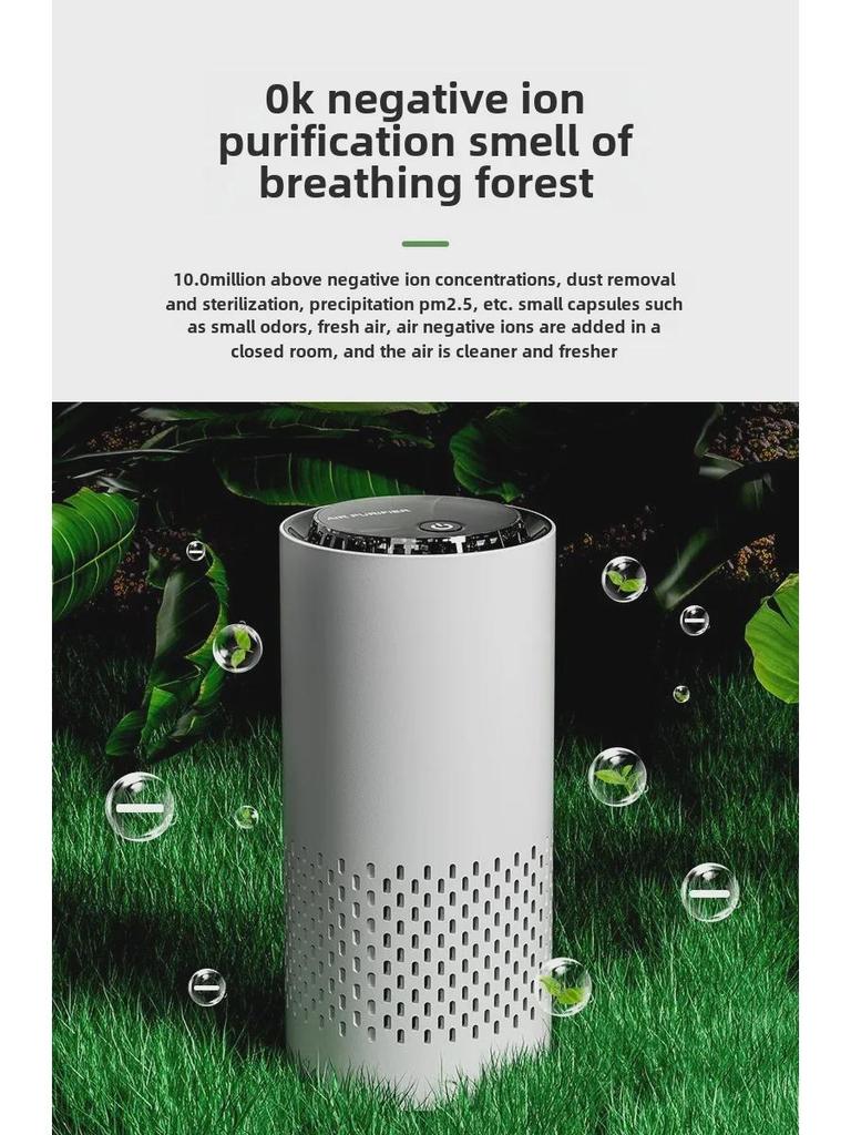 Cross-Border Car Air Purifier & Aromatherapy: HEPA Filter with Negative Ion & Formaldehyde Removal