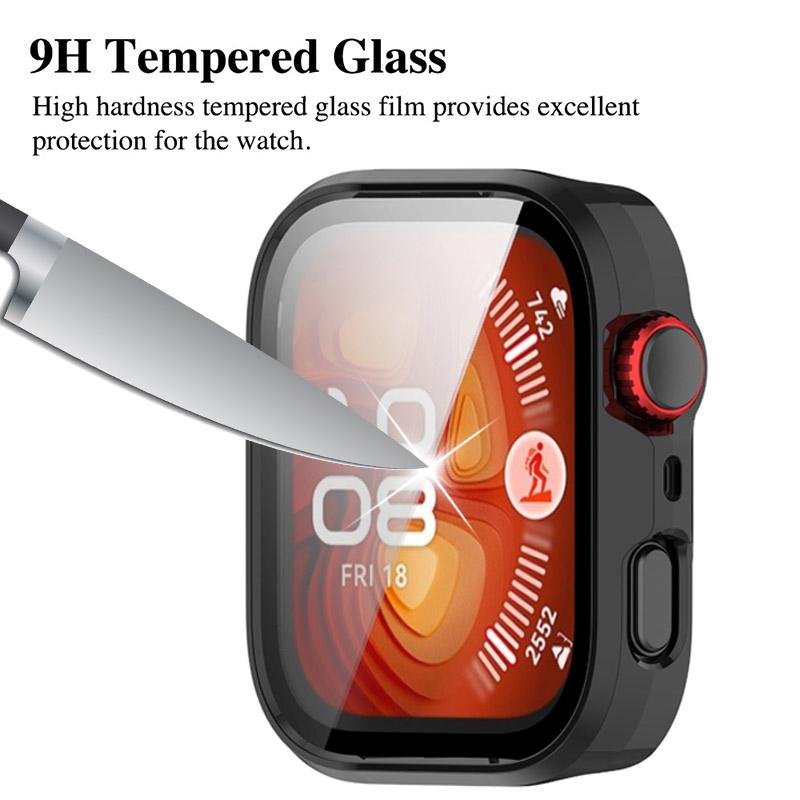 Glass+Case For Huawei Watch Fit 4Pro Tempered Glass Screen Protector Hard PC All-Around Bumper Watch Cover For Huawei Watch Fit4