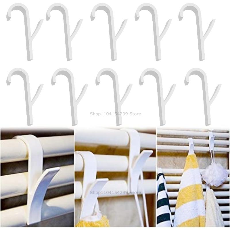 Hanger Clips Storage Bathroom Shower Towel Holder Hanger Heated Radiator Hooks Clips Storage Racks Clothes Scarf Hanger Hooks