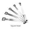 5 Pcs Measuring Spoon Stainless Steel Kitchen Cooking Spoons with Long Handle Baking Measure Tools for Bakery Restaurant