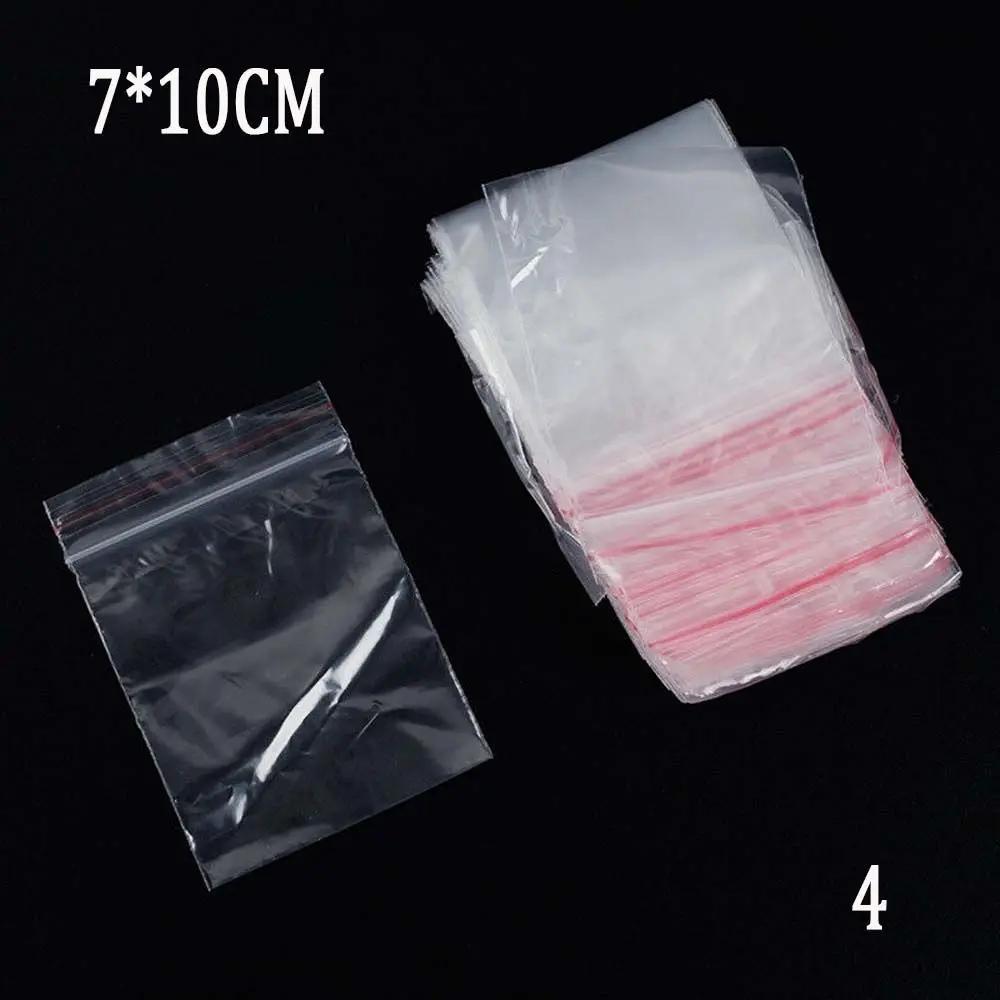 100Pcs Clear Snacks Zero Waste Plastic Bags Kitchen Food Storage Sealing Bag