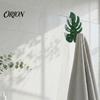 One-piece Molding Hook 3D Printed Edge for 8mm Glass, Monstera Leaf Wall Cloth Hanging Hanger, No Drill Shower Bathroom, Towel Organizer Decorative