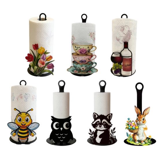 Paper Towel Holder with Cute Pattern Design Kitchen Paper Roll Stand
