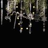 18 Pcs Christmas Ornament Hanging Snowflake Icicle Christmas Tree Ornament with Drop Pendant For Holiday Decoration