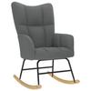 Rocking Chair, Dark Gray, Upholstered In Fabric