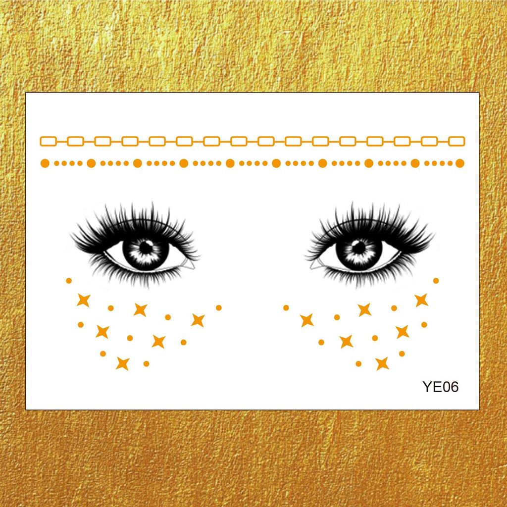 New Style Waterproof & Sweatproof Face Tattoo Stickers for Makeup