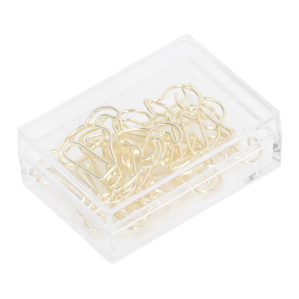 100Pcs Gold Paper Clips Metal Rustproof Plating Process Gold Fadeless Widely Used Cute Paper Clips f