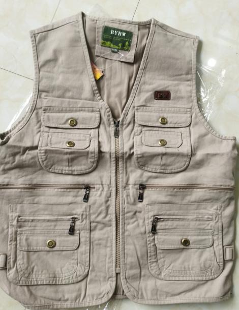 Женский повседневный однотонный жилет без рукавов с v-образным вырезом L хаки — фото 2