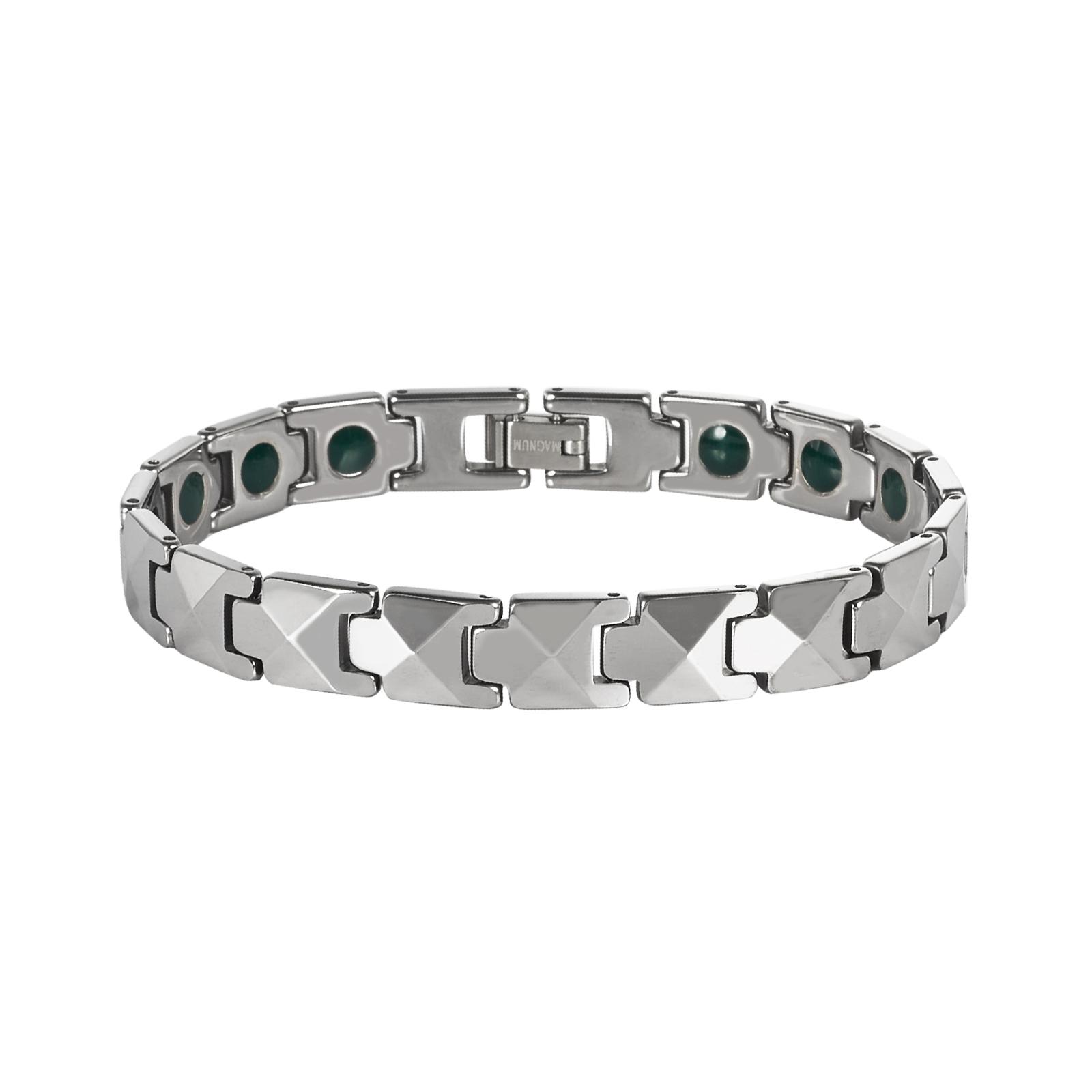 

Vinterly Arrow Bracelets Tungsten Carbide Green Tourmaline Health Energy Link Chain Jewelry for Men Waterproof Anti-scratch 21cm