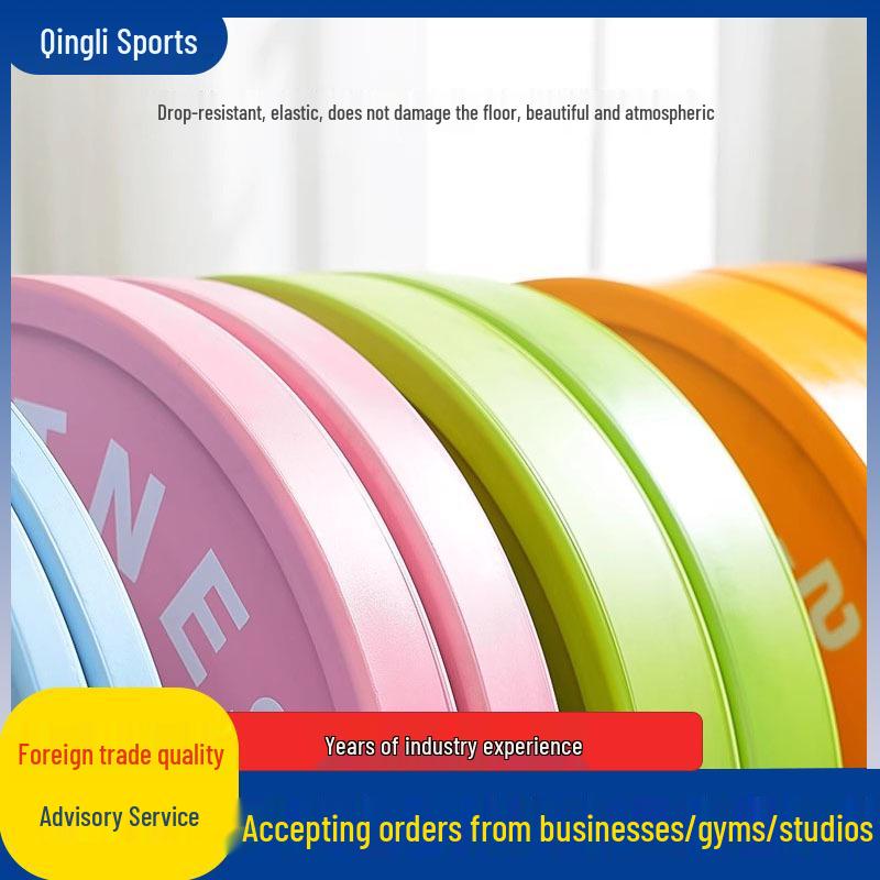 Macaron Colored Rubber Weight Plates for Squats, Bench Press, Deadlifts & Dumbbells