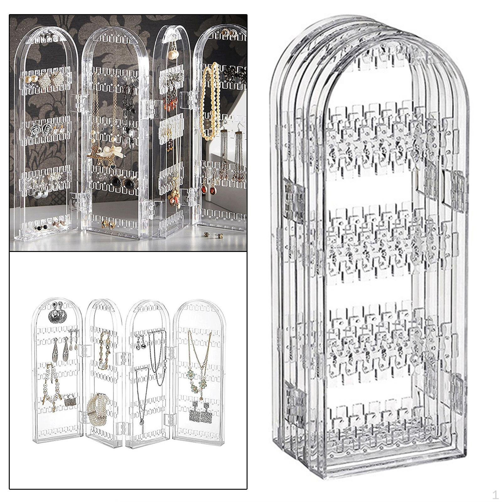 

Jewelry Display Stand, Transparent Hanging Rack for Necklace Chains Pendants Showcase